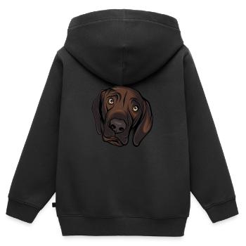 Labrador - Kinder Premium Organic Zip Hoodie - Schwarz - Hinten - AI Model Kid Male (0cm)