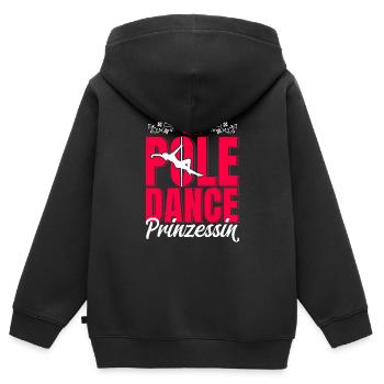 Pole Dance Prinzessin - Kinder Premium Organic Zip Hoodie - Schwarz - Hinten - AI Model Kid Male (0cm)