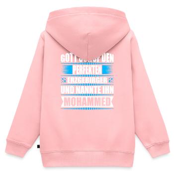 Erzgebirge Mann Namen Sachsen Mohammed - Kinder Premium Organic Zip Hoodie - Rosa - Hinten - AI Model Kid Female (0cm)