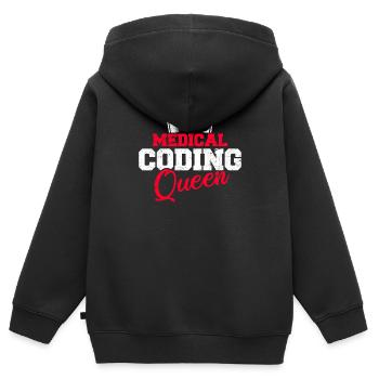 Drôle de codeur médical ICD Medical Billing Medical Co - Sweat Premium à capuche zippé enfant bio - noir - Dos - AI Model Kid Male (0cm)