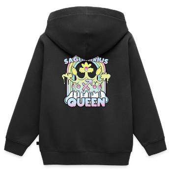 Reine Sagittaire - Sweat Premium à capuche zippé enfant bio - noir - Dos - AI Model Kid Male (0cm)