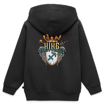 Schütze Sternzeichen - Kinder Premium Organic Zip Hoodie - Schwarz - Hinten - AI Model Kid Male (0cm)