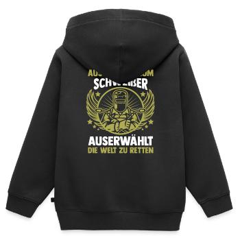 Schweißen Metallbau Metallbauer Schweißer - Kinder Premium Organic Zip Hoodie - Schwarz - Hinten - AI Model Kid Male (0cm)