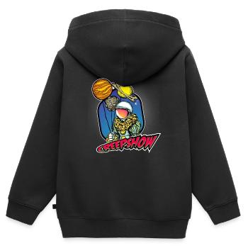 Astronaut - Kinder Premium Organic Zip Hoodie - Schwarz - Hinten - AI Model Kid Male (0cm)
