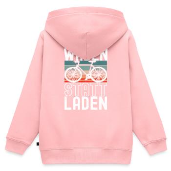 Fahrrad Fahrradfahrer - Kinder Premium Organic Zip Hoodie - Rosa - Hinten - AI Model Kid Female (0cm)