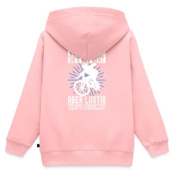 Fahrrad Fahrradfahrer - Kinder Premium Organic Zip Hoodie - Rosa - Hinten - AI Model Kid Female (0cm)