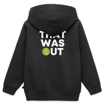 Lustige Tennisspieler-Trainer-Fan-Matching-Team - Kinder Premium Organic Zip Hoodie - Schwarz - Hinten - AI Model Kid Male (0cm)