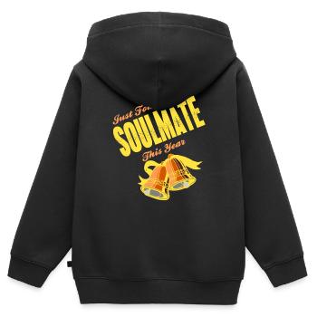 Just Found My Soulmate This Year Retro Soulmate - Kinder Premium Organic Zip Hoodie - Schwarz - Hinten - AI Model Kid Male (0cm)