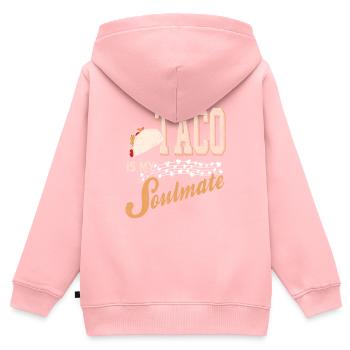 Taco Is My Soulmate Retro Taco Lover Designs - Kinder Premium Organic Zip Hoodie - Rosa - Hinten - AI Model Kid Female (0cm)