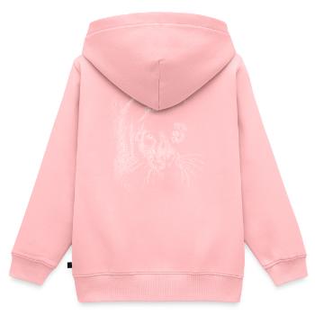 Der Löwe OUTFIT - Kinder Premium Organic Zip Hoodie - Rosa - Hinten - AI Model Kid Female (0cm)