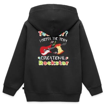 Lehramt an Schulen - Kinder Premium Organic Zip Hoodie - Schwarz - Hinten - AI Model Kid Male (0cm)