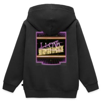 under the tree beach gift comic funny gym couples - Kinder Premium Organic Zip Hoodie - Schwarz - Hinten - AI Model Kid Male (0cm)