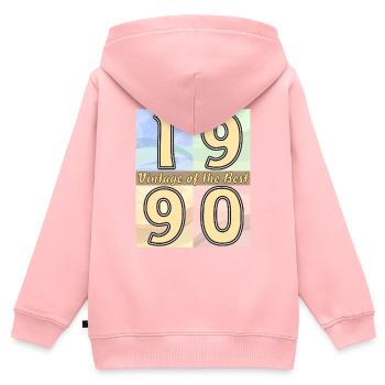 BIRTHDAY YEAR 1990 - Kids Premium Organic Zip-up Hoodie - rose - Back - AI Model Kid Female (0cm)