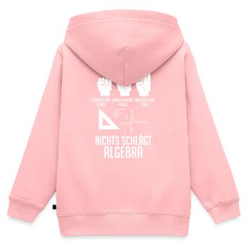Mathematik Mathe Rechnen Algebra - Kinder Premium Organic Zip Hoodie - Rosa - Hinten - AI Model Kid Female (0cm)