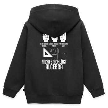 Mathematik Mathe Rechnen Algebra - Kinder Premium Organic Zip Hoodie - Schwarz - Hinten - AI Model Kid Male (0cm)