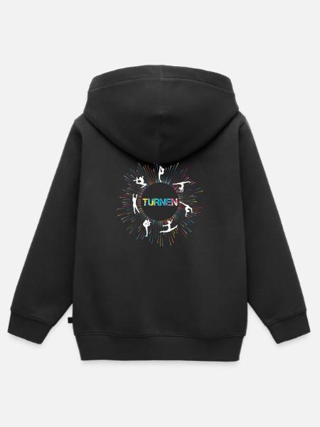 Turnen Sport, Bodenturnen - Kinder Premium Organic Zip Hoodie - Schwarz