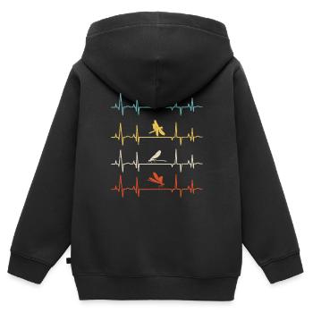 Libellenlibelle Libellen Entomologie - Kinder Premium Organic Zip Hoodie - Schwarz - Hinten - AI Model Kid Male (0cm)