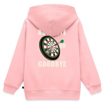 Volltreffer oder Auf Wiedersehen | Dartspieler - Kinder Premium Organic Zip Hoodie - Rosa - Hinten - AI Model Kid Female (0cm)