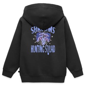 Shrooms Hunting Squad Retro Mushroom Hunting - Kinder Premium Organic Zip Hoodie - Schwarz - Hinten - AI Model Kid Male (0cm)
