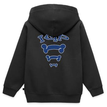IGP bone - Kids Premium Organic Zip-up Hoodie - black - Back - AI Model Kid Male (0cm)