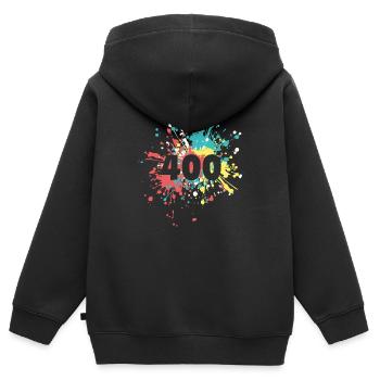 Status Mood Restful 400 Bad Request Color Splash - Kids Premium Organic Zip-up Hoodie - black - Back - AI Model Kid Male (0cm)