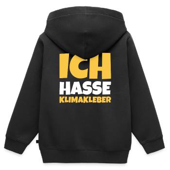 Straße ankleben Protest - Kinder Premium Organic Zip Hoodie - Schwarz - Hinten - AI Model Kid Male (0cm)