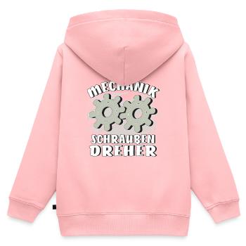 FEINMECHANIK SCHRAUBEN DREHER - Kinder Premium Organic Zip Hoodie - Rosa - Hinten - AI Model Kid Female (0cm)