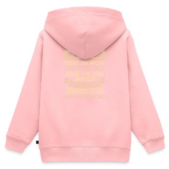 Tot und blöd - Spruch Statement Fun Sarkasmus - Kinder Premium Organic Zip Hoodie - Rosa - Hinten - AI Model Kid Female (0cm)