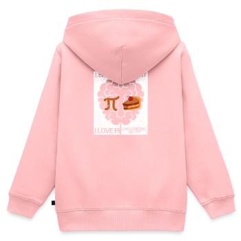 Links Pi Rechts Kuchen Lustig Mathe Chemie Student - Kinder Premium Organic Zip Hoodie - Rosa - Hinten - AI Model Kid Female (0cm)