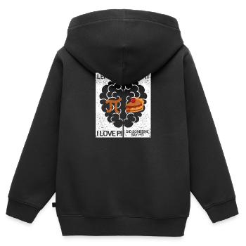 Links Pi Rechts Kuchen Lustig Mathe Chemie Student - Kinder Premium Organic Zip Hoodie - Schwarz - Hinten - AI Model Kid Male (0cm)