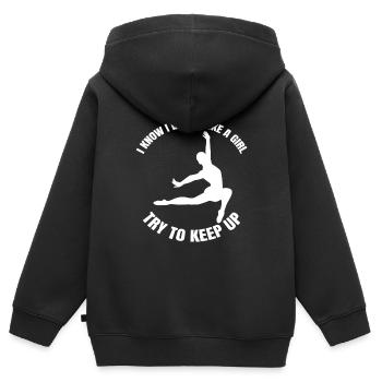 Ballet Dancer Gift Dance Ballerina Dance Class - Kids Premium Organic Zip-up Hoodie - black - Back - AI Model Kid Male (0cm)