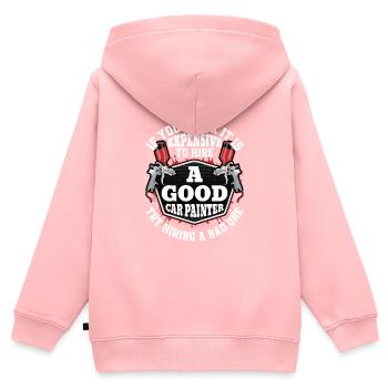 Il est coûteux d’embaucher une bonne technique de peintre automobile - Sweat Premium à capuche zippé enfant bio - rose - Dos - AI Model Kid Female (0cm)