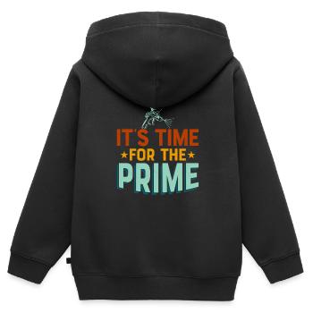 Il est temps pour le premier technicien de carrosserie de la douleur - Sweat Premium à capuche zippé enfant bio - noir - Dos - AI Model Kid Male (0cm)
