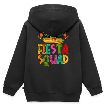 Cinco De Mayo Fiesta Squad - Kinder Premium Organic Zip Hoodie - Schwarz - Hinten - AI Model Kid Male (0cm)