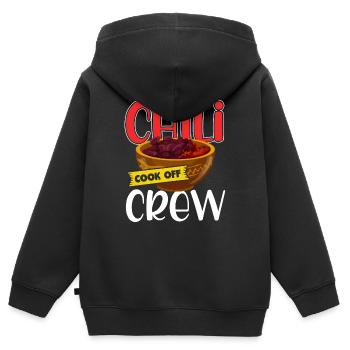 Chili Cook Off Crew - Sweat Premium à capuche zippé enfant bio - noir - Dos - AI Model Kid Male (0cm)