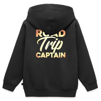 Road Trip Captain - Kinder Premium Organic Zip Hoodie - Schwarz - Hinten - AI Model Kid Male (0cm)