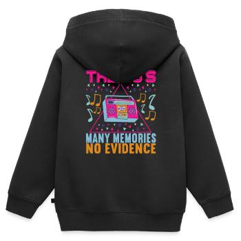 90s 90s 90s Party - Kids Premium Organic Zip-up Hoodie - black - Back - AI Model Kid Male (0cm)