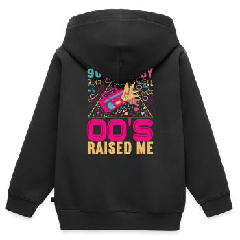 90s 90s 90s Party - Kids Premium Organic Zip-up Hoodie - black - Back - AI Model Kid Male (0cm)