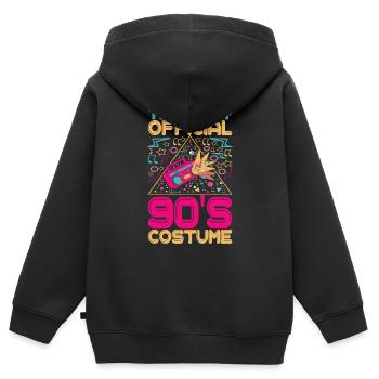 90s 90s 90s Party - Kids Premium Organic Zip-up Hoodie - black - Back - AI Model Kid Male (0cm)