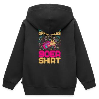 90s 90s 90s Party - Kids Premium Organic Zip-up Hoodie - black - Back - AI Model Kid Male (0cm)