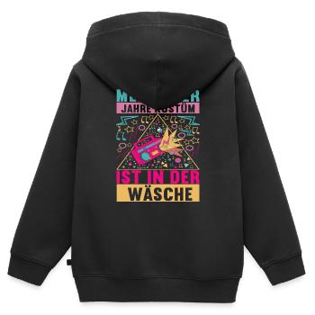 90s 90s 90s Party - Kids Premium Organic Zip-up Hoodie - black - Back - AI Model Kid Male (0cm)