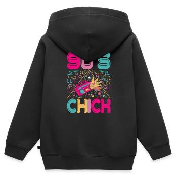 90s 90s 90s Party - Kids Premium Organic Zip-up Hoodie - black - Back - AI Model Kid Male (0cm)