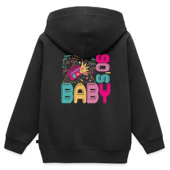 90s 90s 90s Party - Kids Premium Organic Zip-up Hoodie - black - Back - AI Model Kid Male (0cm)