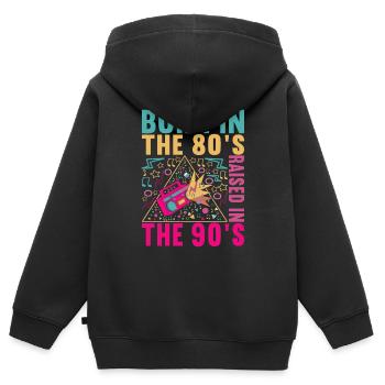 90s 90s 90s Party - Kids Premium Organic Zip-up Hoodie - black - Back - AI Model Kid Male (0cm)