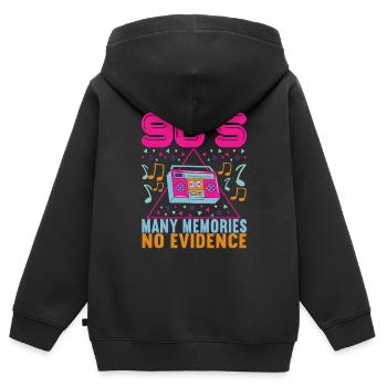 90s 90s 90s Party - Kids Premium Organic Zip-up Hoodie - black - Back - AI Model Kid Male (0cm)