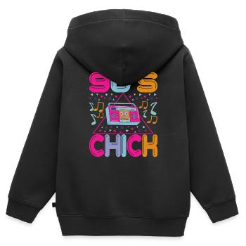 90s 90s 90s Party - Kids Premium Organic Zip-up Hoodie - black - Back - AI Model Kid Male (0cm)