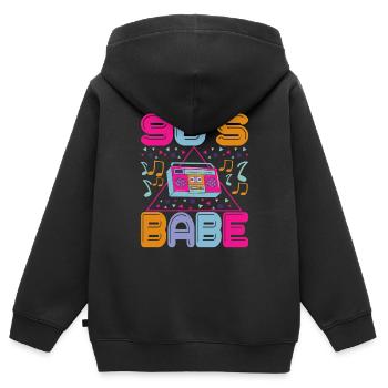 90s 90s 90s Party - Kids Premium Organic Zip-up Hoodie - black - Back - AI Model Kid Male (0cm)