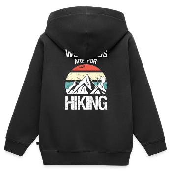 Weekends are for Hiking - Kids Premium Organic Zip-up Hoodie - black - Back - AI Model Kid Male (0cm)