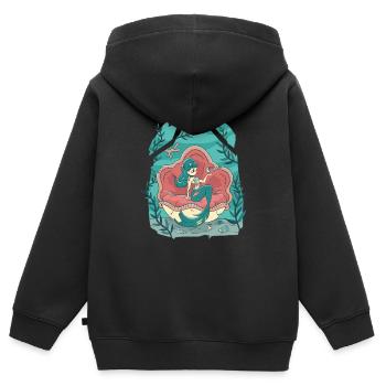 Zombie-Nixe unter Wasser Zombie-Nixe unter Wasser - Kinder Premium Organic Zip Hoodie - Schwarz - Hinten - AI Model Kid Male (0cm)