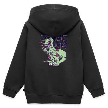 Zombie raptor gruselig Zombie raptor gruselig Insp - Kinder Premium Organic Zip Hoodie - Schwarz - Hinten - AI Model Kid Male (0cm)